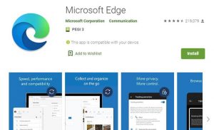Microsoft Edge Playstore Image