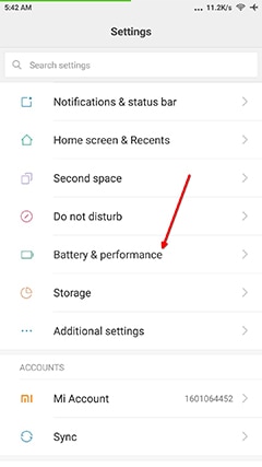 An image featuring how to check your battery on Android step2