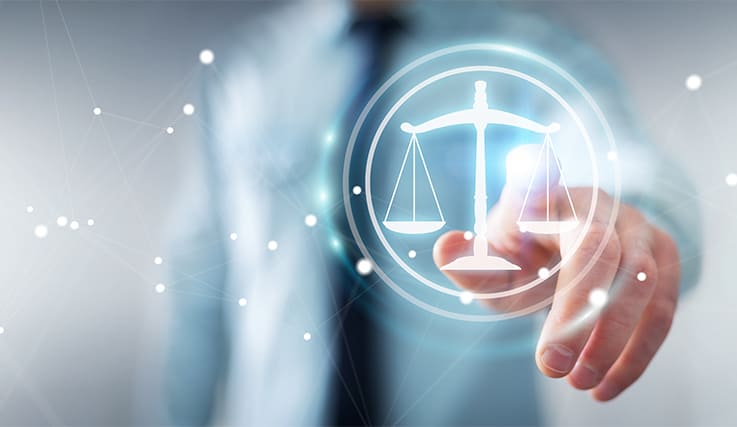 An image featuring a person holding privacy laws concept