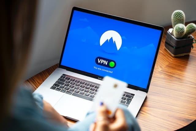 laptop with VPN