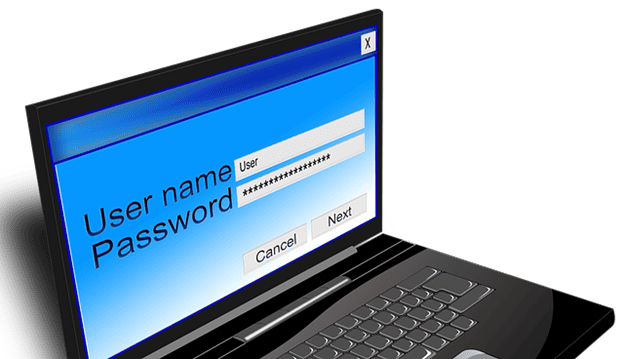 login screen